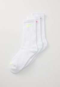 EVERYDAY PLUS CUSH CREW UNISEX 3 PACK - Sports socks - white/volt/hyper pink/light photo blue