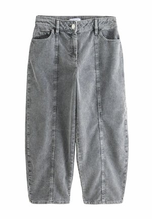 Next, CORD BARREL LEG TROUSERS - Nohavice - washed grey