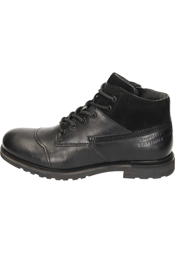 Schnürstiefelette - schwarz