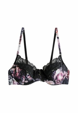 FLORAL  BALCONY   - Beugel BH - black