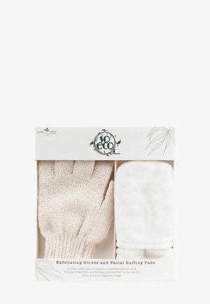 SO ECO EXFOLIATING GLOVES AND FACIAL BUFFING PADS - Skincare set - white