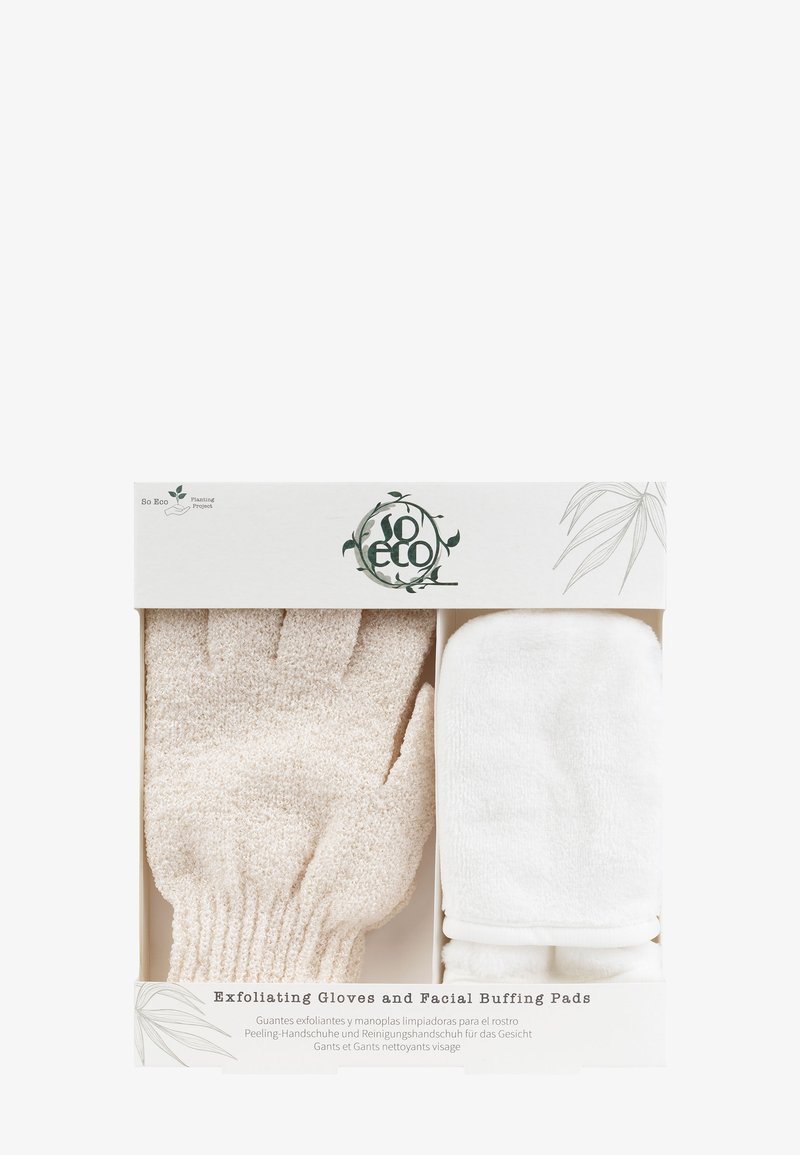 So Eco - SO ECO EXFOLIATING GLOVES AND FACIAL BUFFING PADS - Kit skincare - white, Ingrandire