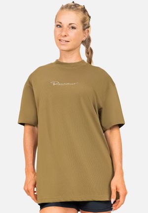 T-shirt con stampa - khaki
