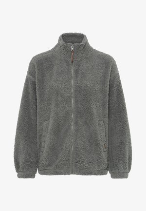 Hallide fliisjakk hallis, kõrge kraega. Täispikk tõmblukk, pikad varrukad ja pehme, tekstureeritud välimus. Omab küljetaskut.