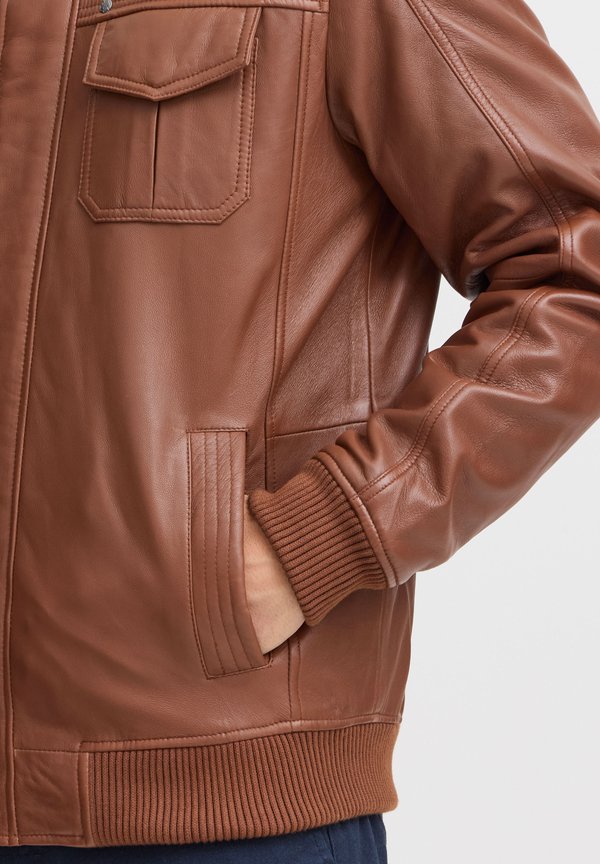 SDCAMASH - Leather jacket - golden bro3