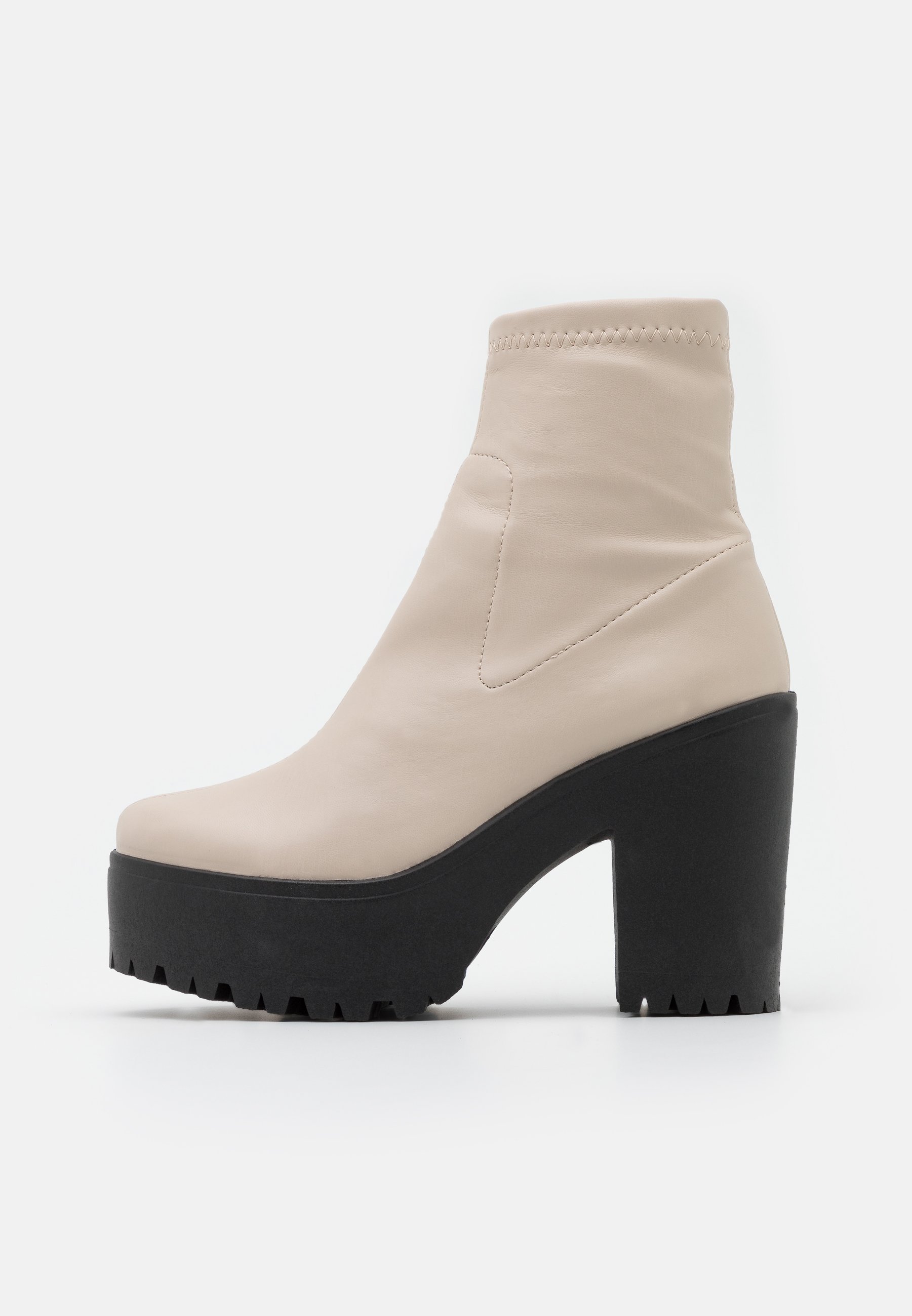 white platform ankle boots