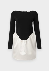 MARLEY COMBO DRESS - Vestido de cóctel - black/ivory