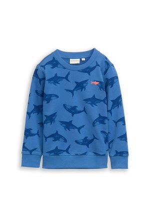 BASIC MIT ALLOVER-PRINT - Sweater - blue shark orca print
