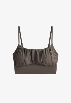 OYSHO, RUCHED LIGHT TOUCH TANK TOP - Brassière - brown-khaki