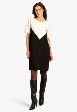 Robe fourreau - schwarz creme