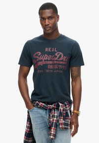 Superdry & Co VINTAGE LOGO GRAPHIC - Camiseta estampada - eclipse navy