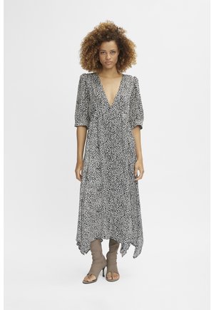 PRIKKAGZ P MIDI DRESS - Robe de jour - blacknwhite dot