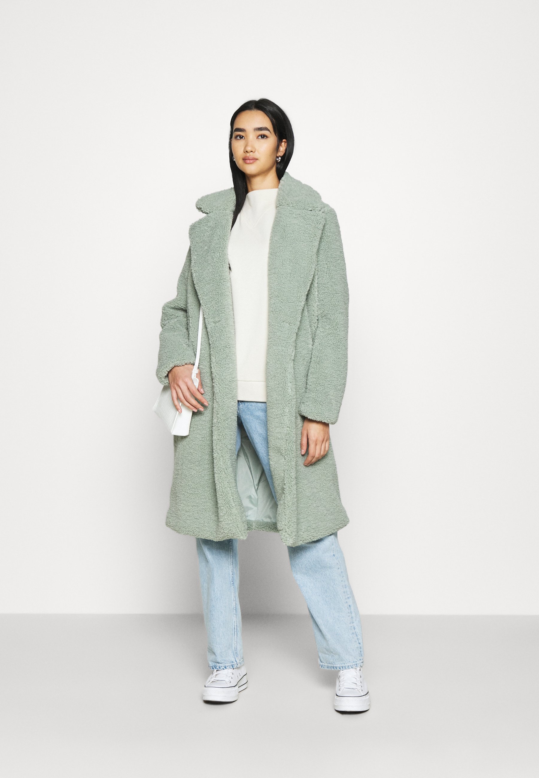 green borg longline coat