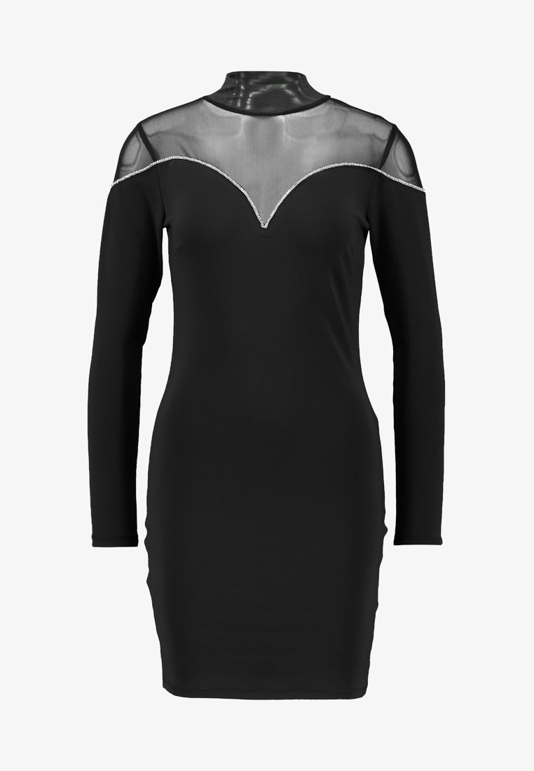 river island black mesh dress Steal: Rachel Adedeji's Channel 4 Red Carpet Paralympic Launch River Island Black Mesh Bodycon Midi Dress