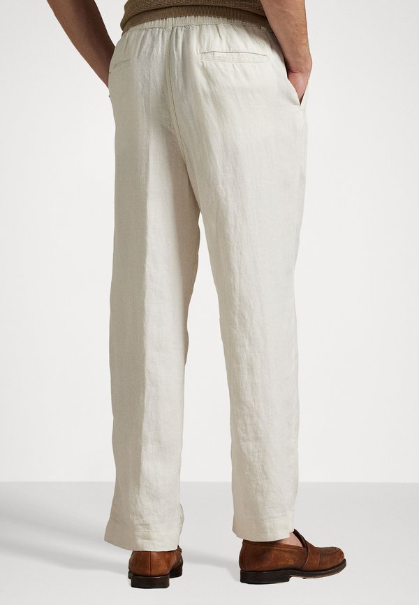 Lateef Relaxed Fit Pleated Linen Trouser - Trousers - antique cream4