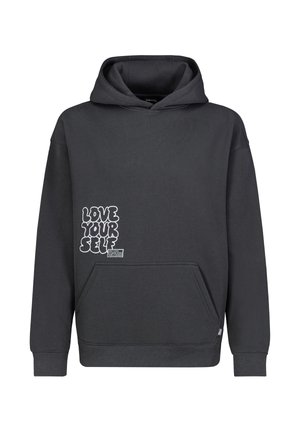 MIT STICKEREI - Hoodie - dark grey