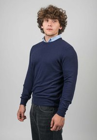 Dalle Piane Cashmere CREW NECK - Svetr - blu