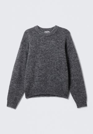 Weekday REGULAR - Jersey de punto - dark grey melange