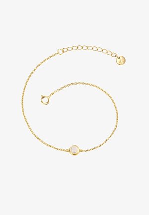 Kuldne käevõru, mille keskel on ümar pärl sileda pinnaga, lukustuseks karabiinipandla ja reguleeritava pikkusega, millel on pikendusahel.