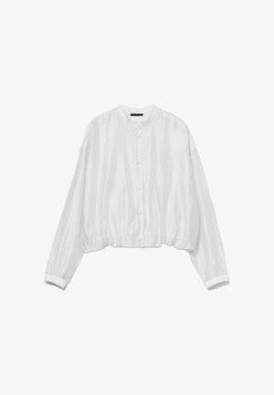 Sisley, WHITE SHIRT WITH BOW - Blouse - white