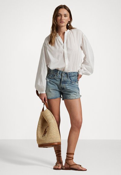 Polo Ralph Lauren RIGID DENIM WOVEN SHORTS - Calções de ganga - mixco wash