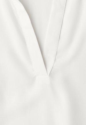 Street One, BLUSENSHIRT MIT HEMDKRAGEN UND ELASTIKSAUM - Poloshirt - off white