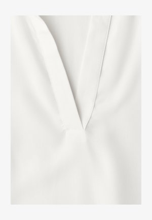 Street One, BLUSENSHIRT MIT HEMDKRAGEN UND ELASTIKSAUM - Poloshirt - off white