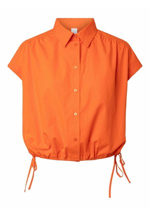 YAS, SHIRT YASLEA SHORT - Skjortebluse - red orange