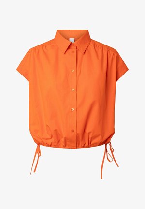 YAS, SHIRT YASLEA SHORT - Skjortebluse - red orange