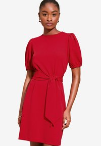 Lipsy SHORT SLEEVE ROUND NECK TIE WAIST - Kotelomekko - red