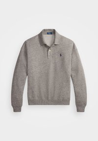 POLO-COLLAR FLEECE PULLOVER - Sweatshirt - dark vintage heather