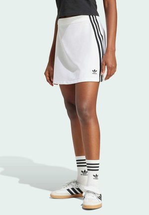 STRIPES - A-snit nederdel - white black