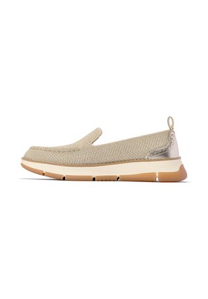 ZEROGRAND REVEL STITCHLITE VENETIANS - Slip-ons - rye knitgold metallicivory