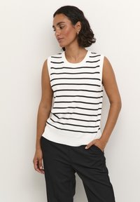 Kaffe - KALIZZY  - Top - chalk black stripe Miniaturna slika 1