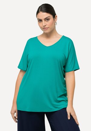 CUTOUT SHORT SLEEVE TEE - T-shirt basique - turquoise