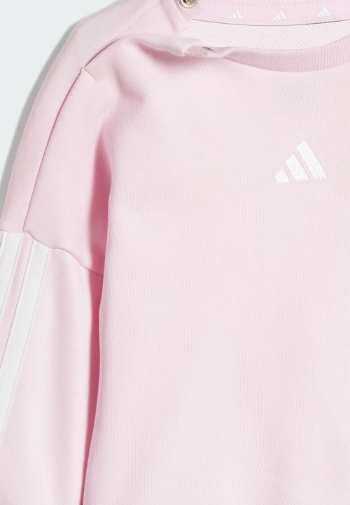 adidas 3S FT JOG SET - Trousers - clear pink/white/white — foto 5