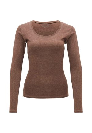 OPUS SOFT SLIM FIT BASIC - Long sleeved top - cocoa