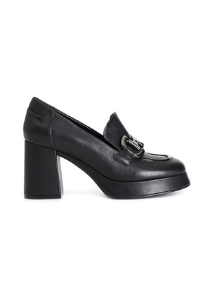 Højhælede pumps - black