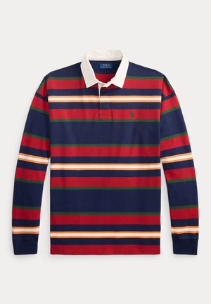 Polo Ralph Lauren, BIG FIT STRIPED JERSEY RUGBY SHIRT - Πόλο - navy