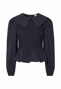 YAS GESMOKTES ROMA - Bluse - navy blazer