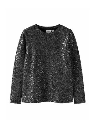 MIT GLITZER - Topper langermet - black