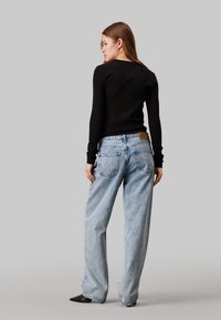 Calvin Klein Jeans LONG SLEEVE LABEL  - Maglietta a manica lunga - ck black
