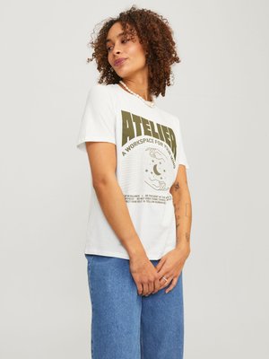 Jjxx - Jxmillow Loose Ss Tee Sp226 - 5008868 Bright White Strawberry