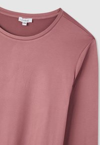 Mauve'owa bluzka z długim rękawem Terranova, wykonana z gładkiego materiału. Posiada okrągły dekolt i prosty design bez widocznych akcentów czy wzorów.