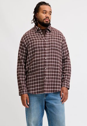 Jack & Jones, SHIRT SHIRT PLUS SIZE - Chemise - chocolate truffle