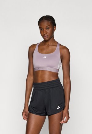 Sportski grudnjak sa srednje jakom potporom - preloved fig/white
