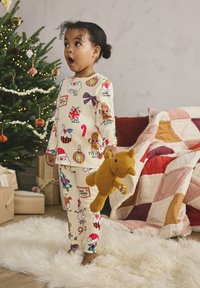 Next REGULAR FIT - CHRISTMAS SET - Pyjama set - ecru santa snowman print