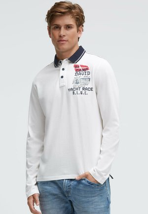 Camp David, CAMP DAVID LANGARMPOLO MIT RÜCKEN-ARTWORK - Poloshirt - ivory