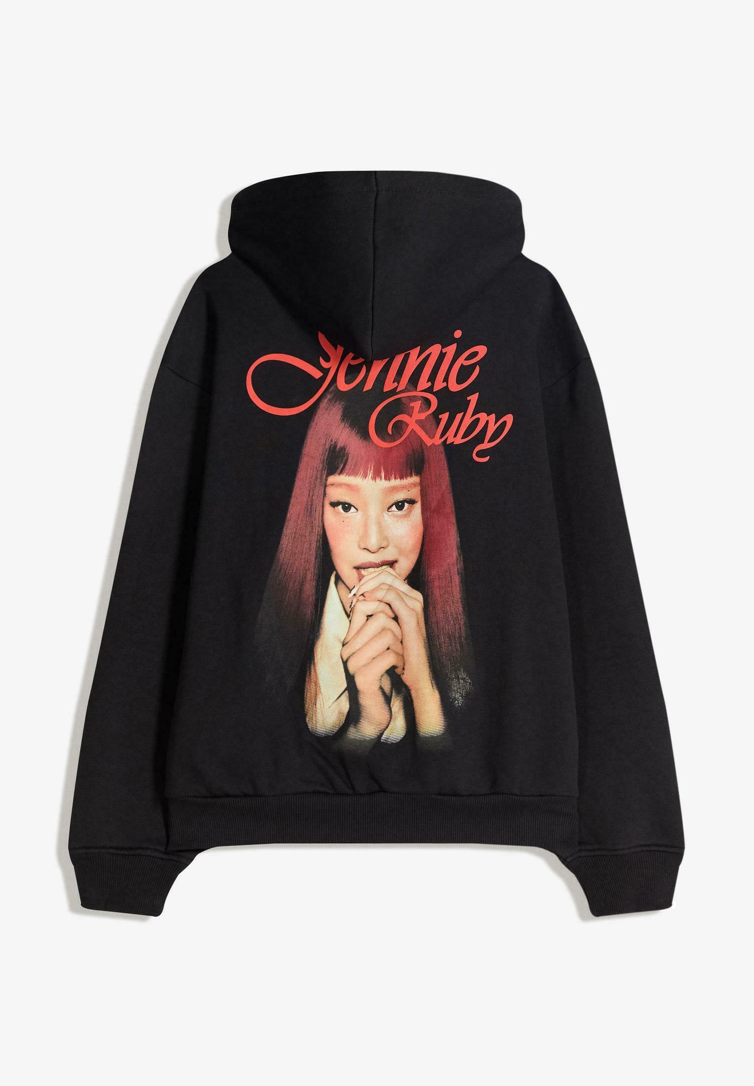 Bershka RUBY PRINT - Hoodie - black - Zalando