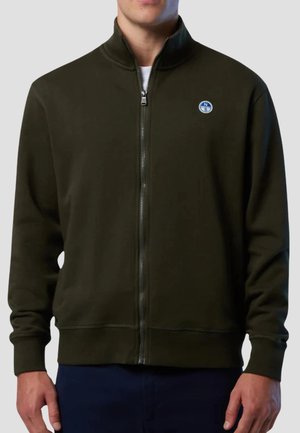 MANICA LUNGA BASIC FULL - Felpa con zip - olive